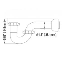PTP0003 1-1/2" ABS Plastic P-Trap Drain